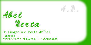 abel merta business card